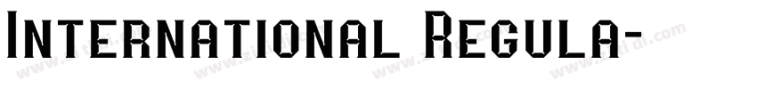 International Regula字体转换